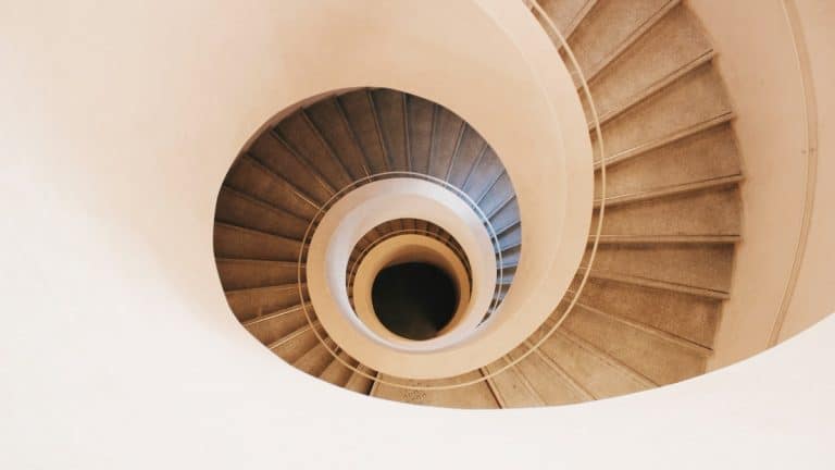 Spiral staircase perspective