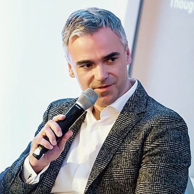Mike Flache during a panel discussion